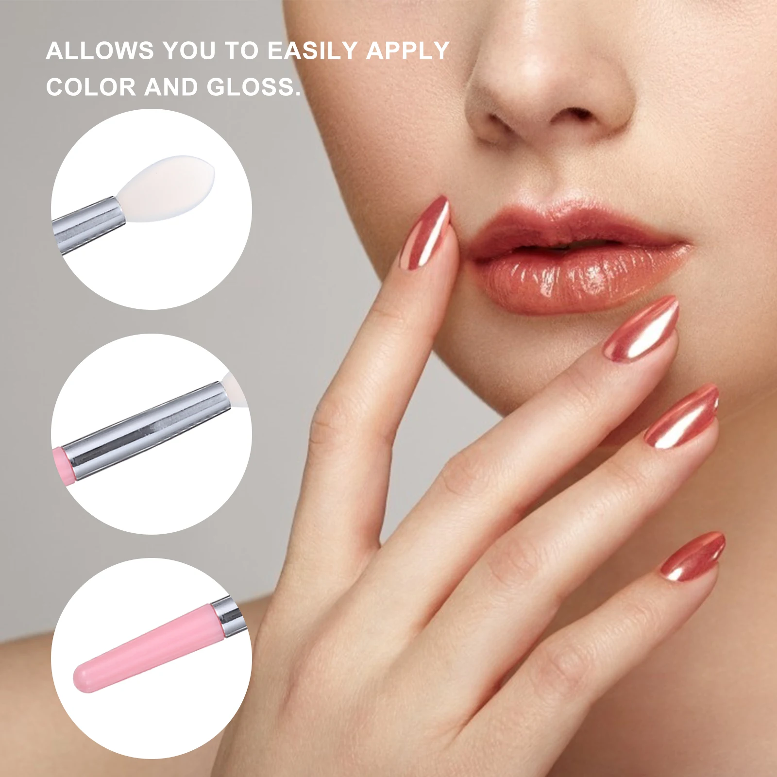 12 Uds. Pinceles de silicona para máscara de labios, aplicadores de lápiz labial duraderos, aplicador de bálsamo labial portátil, juego de brochas de maquillaje de viaje