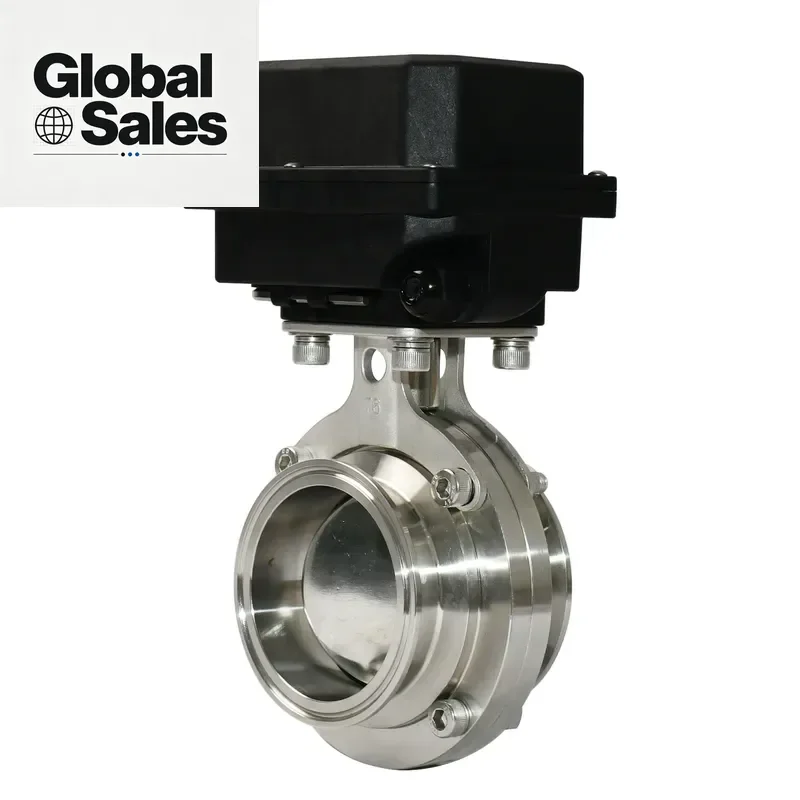 Hot Selling Now Triclamp DC12-24v Modbus RTU 485 Proportional Modulating Butterfly Valve