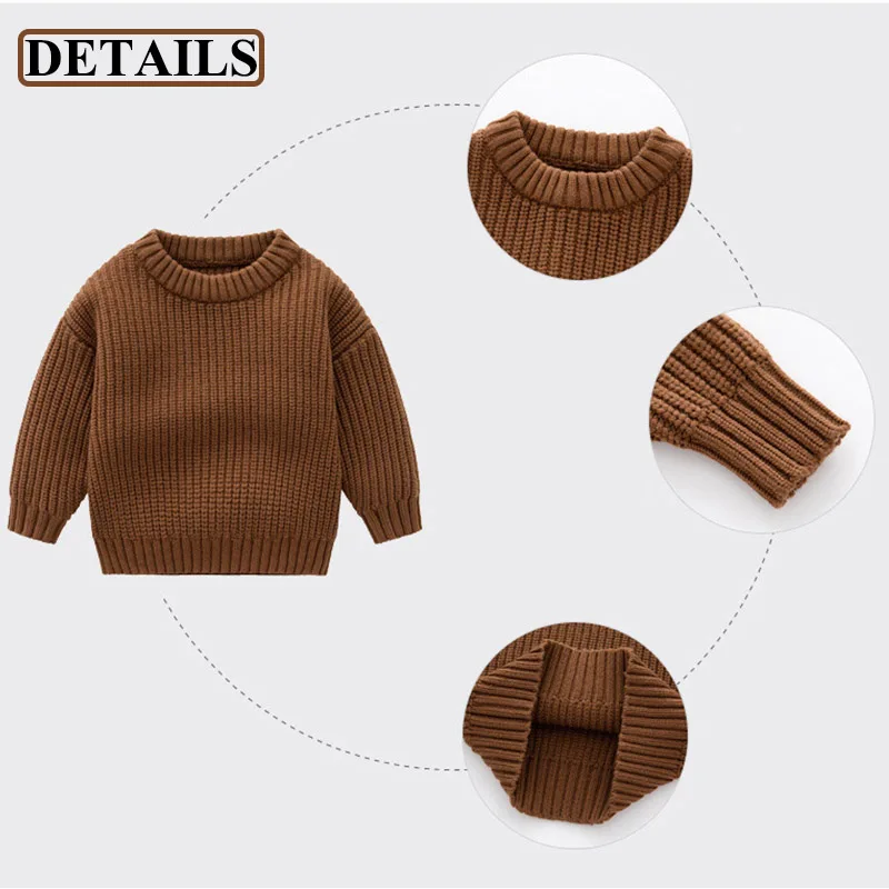 Baby Knit Sweater Baby Clothing Baby Boy Girl Knit Clothes Toddler Infant Newborn Knitwear Soft Long Sleeve Baby Pullover