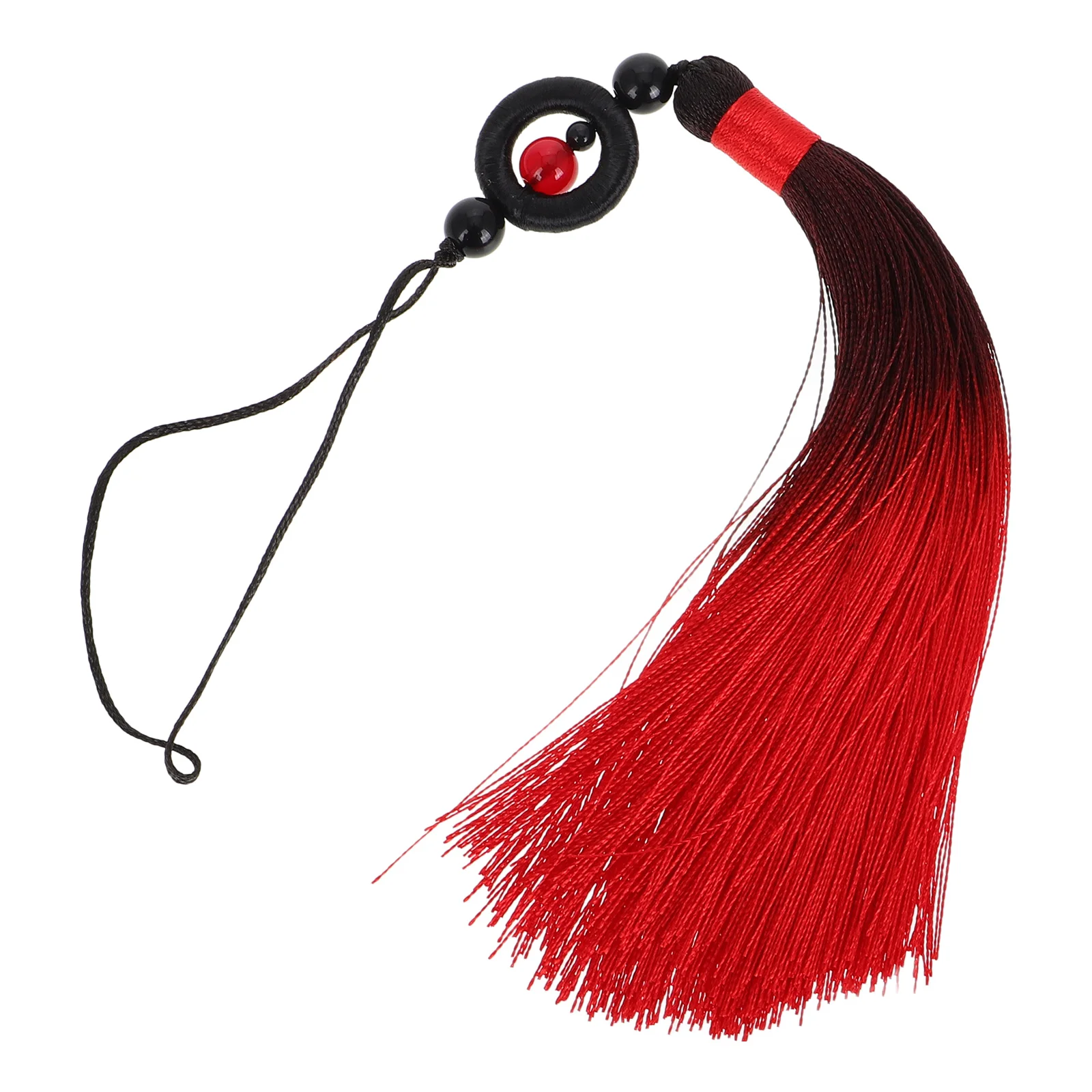 

Pendant Fan Hanfu Bookmark Chinese Tassel For Car Gradient Martial Decor Tai Chi Sword Sword Tassel Ornament