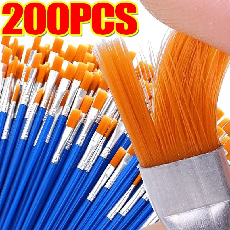 Color Pen Dual Tipped Art Brushes Professional Nylon Hair Painting Brushes Pointed Flat Tips Acrylic Watercolor Paintings Supply