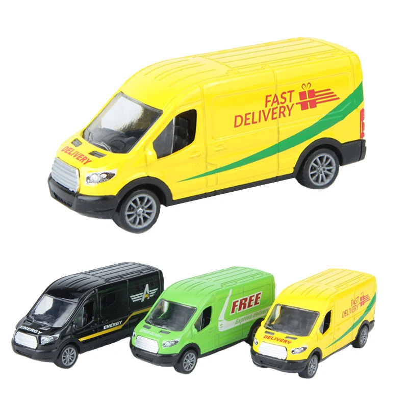 Small Pull Back Express Van Car Model Souvenir Ornament 3 Colors Minibus Vehicle Boys Baby Toy Birthday Gift