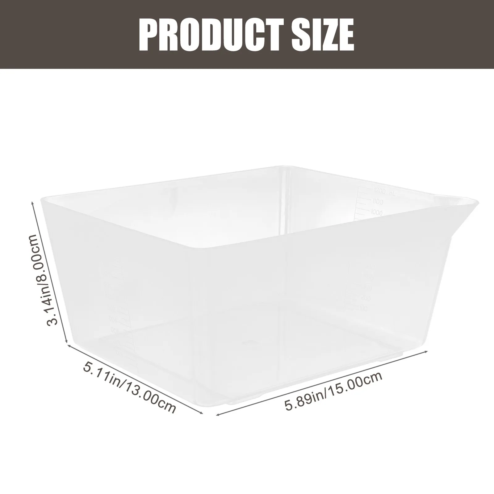2Pcs Safe Healthy Acrylic Weighing Tray Clear Visible Scale Reading Kitchen Weighing Tray for Flour Rice Spices Small Items