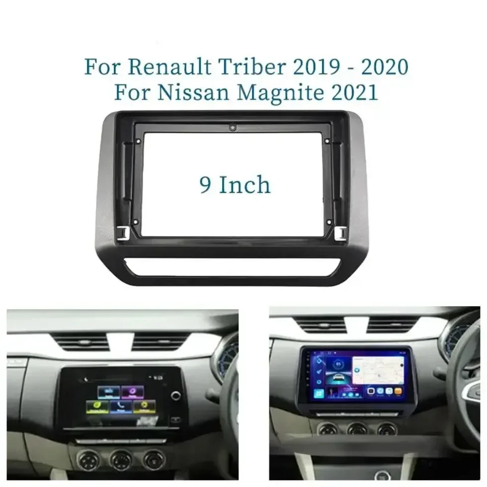 For Renault Triber Nissan Magnite 9 Inch Car Frame Fascia Adapter Canbus Box Android Radio Dash Fitting Panel Kit