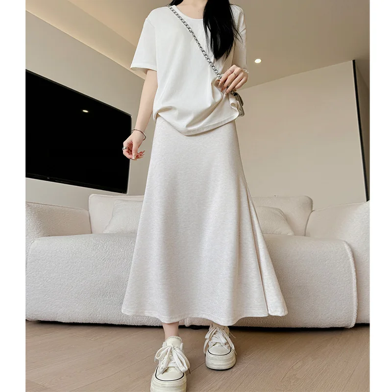 

French-style Knitted Mermaid Dress for Women, New Autumn and Winter Elegant DesignaSlimming High Waist Bodycon Fleece Lined Midi