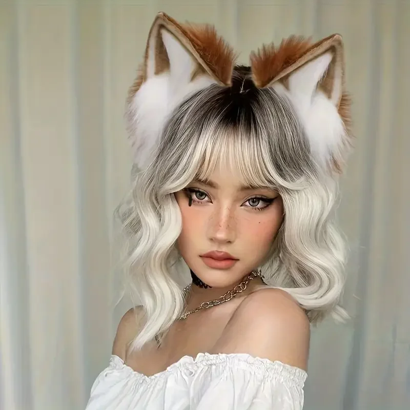 

Повязка на голову с лисьими ушками для женщин и мужчин, карнавальный костюм с животными, вечерние милые аксессуары на голову для макияжа, маски, аксессуары для одежды