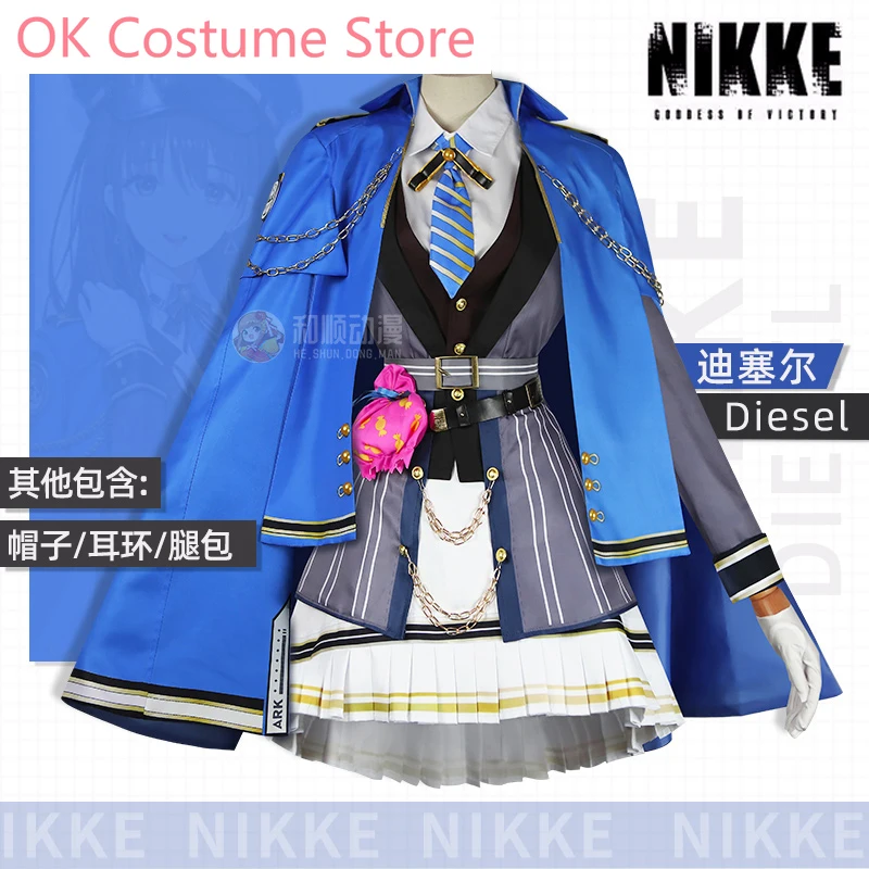 Anime! NIKKE The Goddess Of Victory Diesel Lovely Sailor Suit Cool Uniform Cosplay Costume Halloween Party Outfit Women