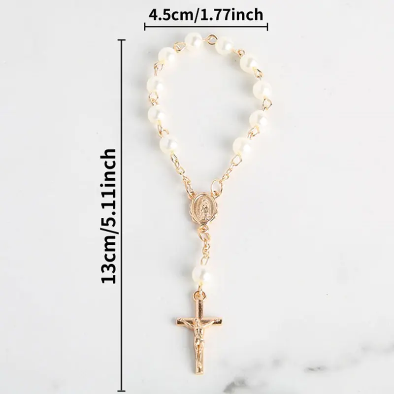 NONE Bracelet Mini Chapelet Souvenirs de Baptême 4