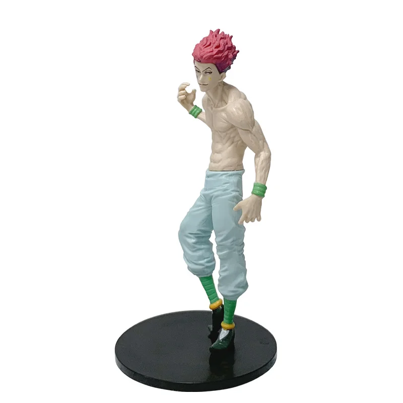 En stock Hisoka Figura coleccionable de PVC de pie: regalo de cumpleaños y abanico para niños, decoración de escritorio