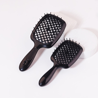 2pcs large plus small anti-static hollow massage wet dry comb curly hair brush salon styling tool Special for real hair wigs