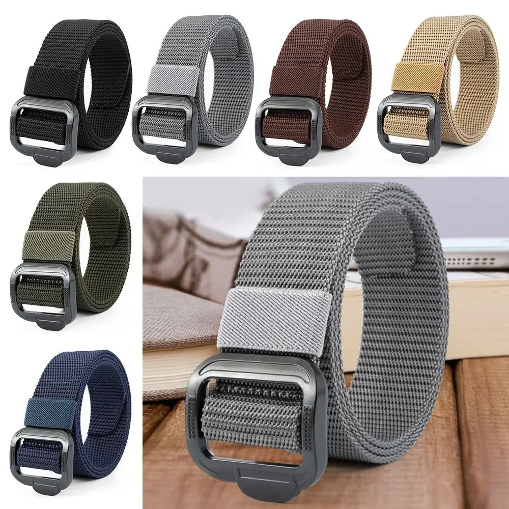 Luxury Design Casual Vintage Trouser Dress Belts Non-Porous Buckle Waistband Nylon  Belt Waist Strap