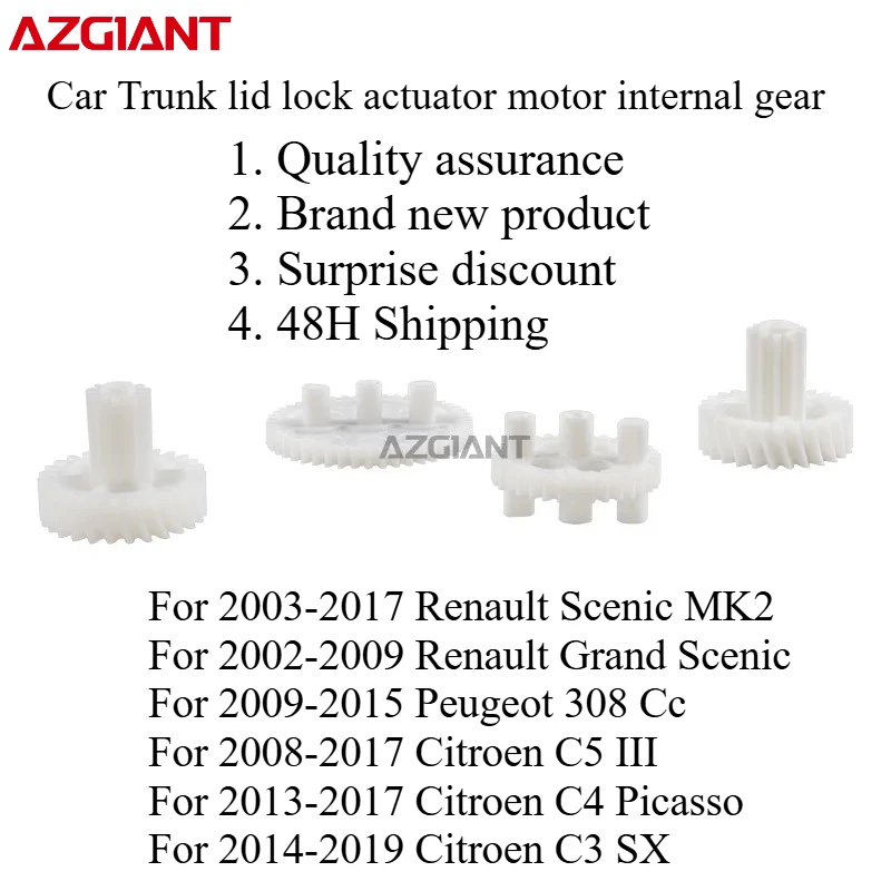 

AZGIANT Trunk lid lock actuator motor internal gear for 2003-2017 Renault Scenic MK2/2013-2017 Citroen C4 Picasso new parts OEM
