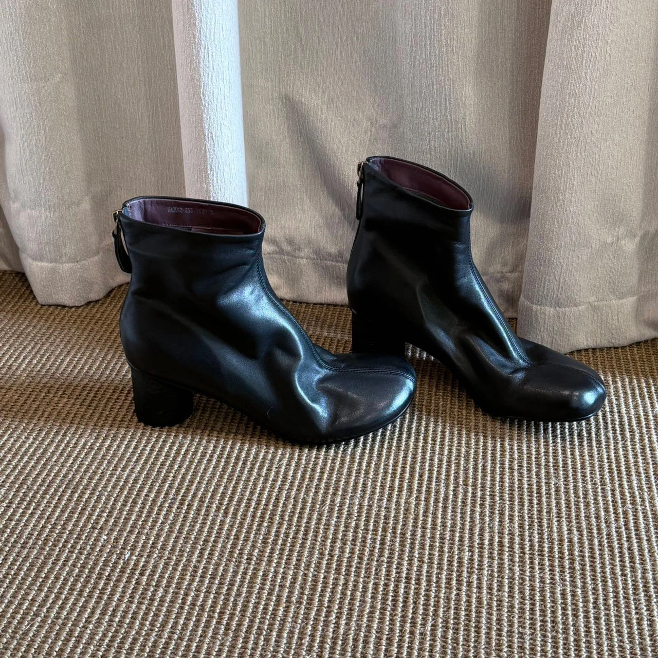 BANFANG Women's Boots 5.5cm Round Thick Heel Luxury Brand Design Leather  Autumn Winter New High Quality Shoes For Woman