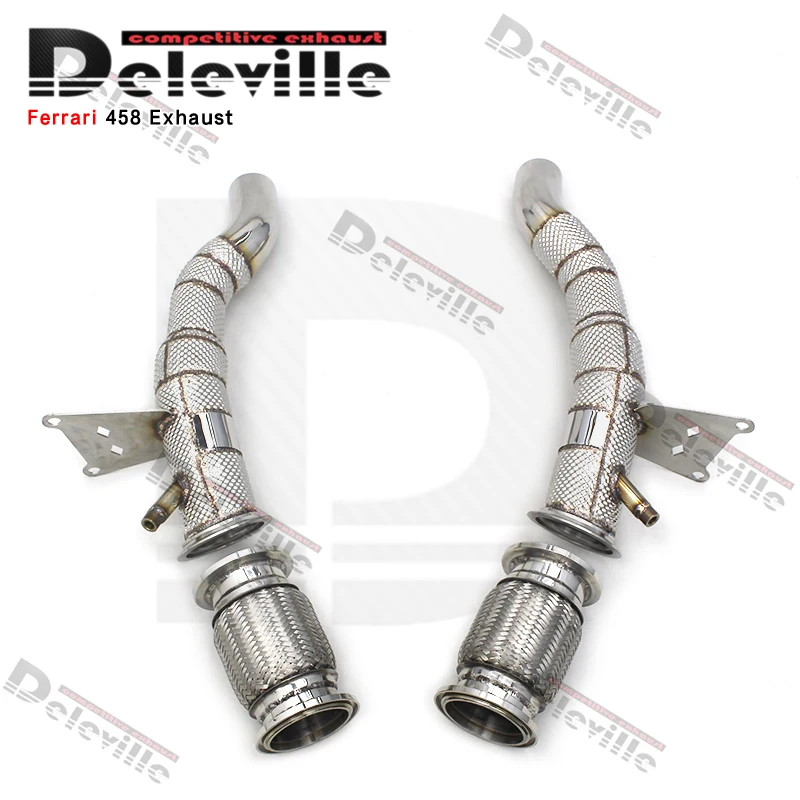 Yooking High Flow Catted Downpipe For Ferrari 458 4.5 2009-2016 Upgrade Stainless Steel Downpipe Exhaust System
