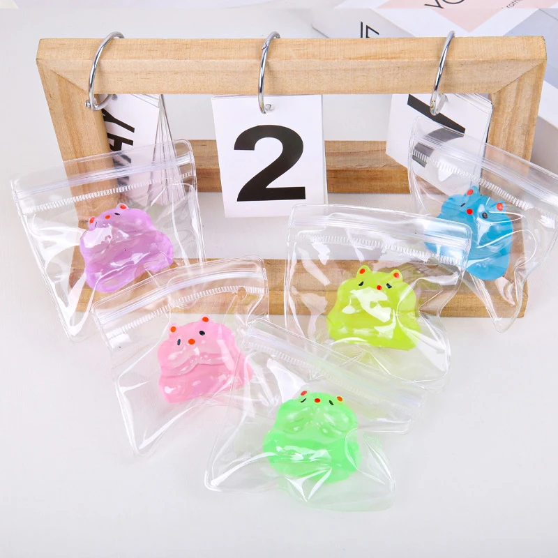 10Pcs/bag Creative Transparent Hamster Soft Pinch Stress Relief Toys Mini Animal Doll Pendant Squeeze Toy Children Birthday Gift