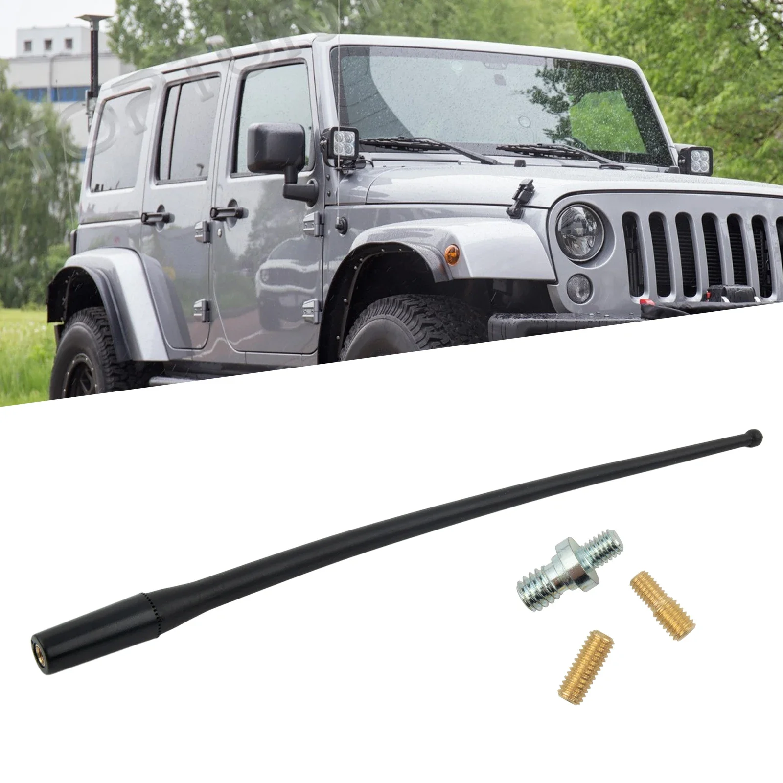 Improve Your For Jeep's Look and Performance with 13 Inch Radio Antenna for Wrangler JK JKU Rubicon Sahara Sport (2007 2018)