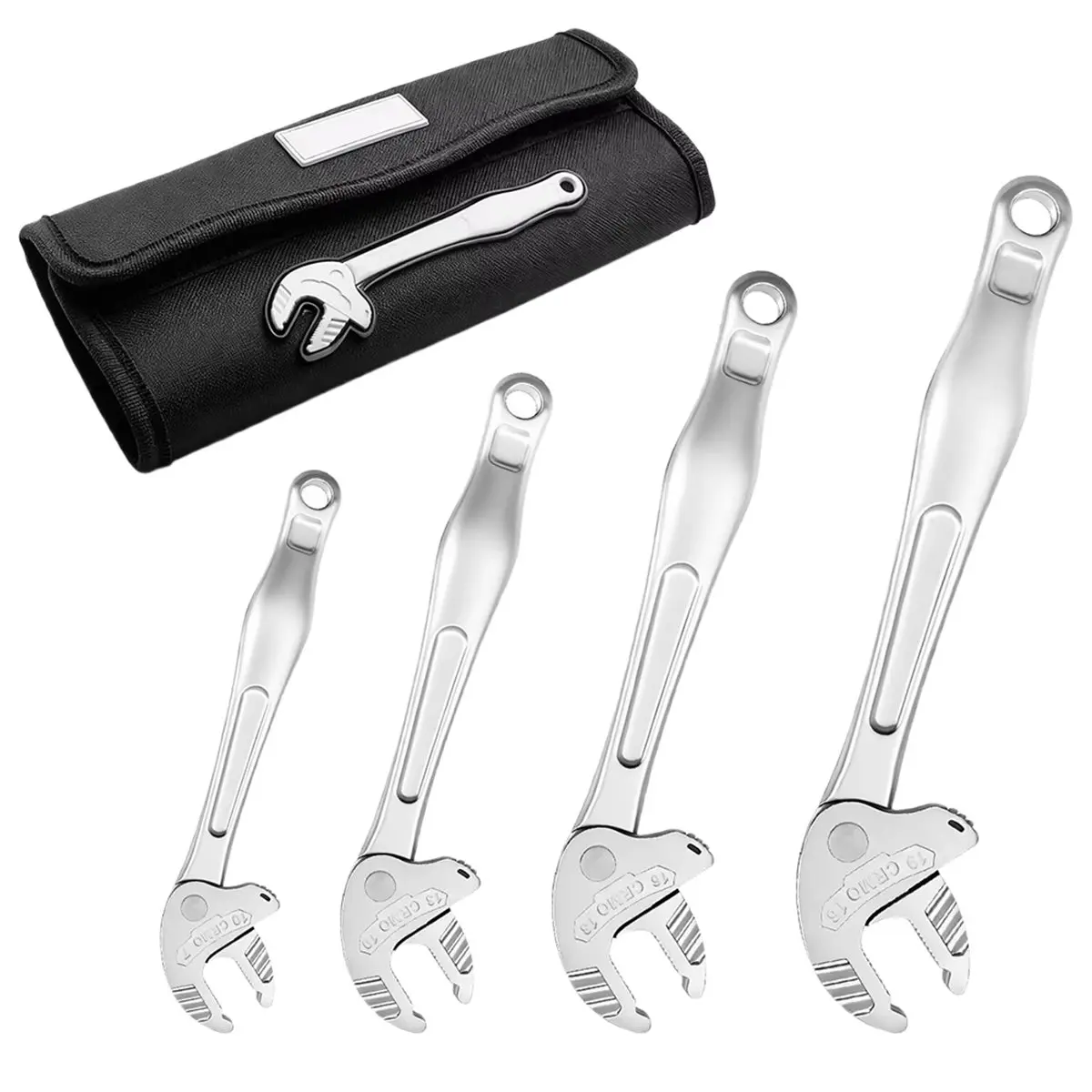L63A ‌4PCS Set of Crab Claw Multi-Function Quick-Adaptive Ratcheting Wrench for Industrial Use, Featuring Opening Design‌