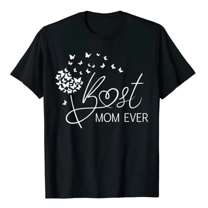 

Mothers Day Best Mom Ever Mama Gifts From Daughter Son Mom Kid T-Shirt Women's Fashion Graphic Tee Top Funny Short Sleeve Outfit