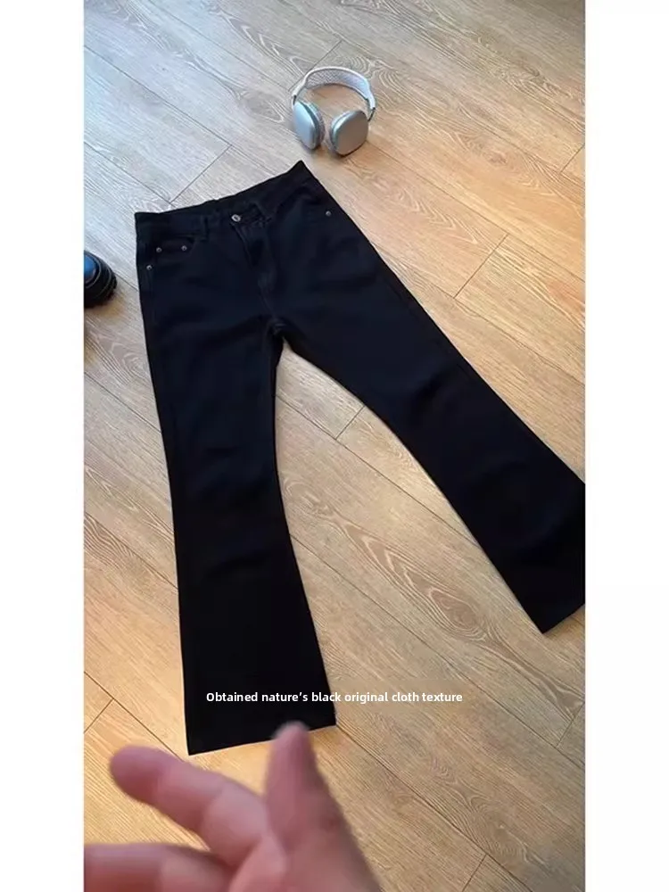 

American Sle Thiened Fce Lined Slim Fit Прямые джинсы Мужские зимние брюки High Street Faion Износостойкие хлопчатобумажные брюки...
