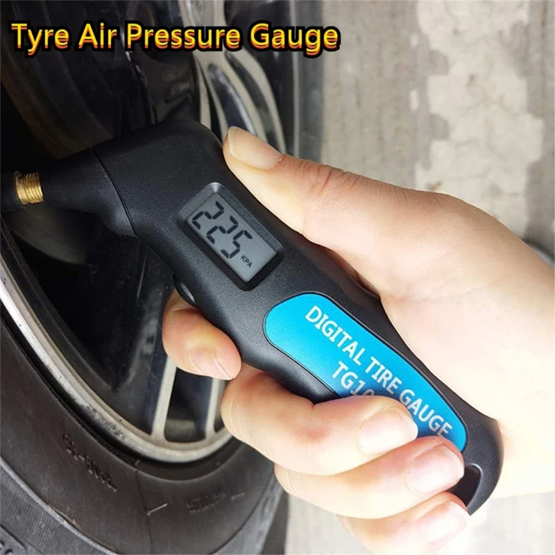 Multifunctionl Tire Pressure Gauge Barometer LCD Display Air Gauge Barometer Tester For Car Truck Motorbike Bike Scooter