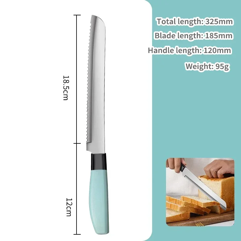 No Crumb Slicing Bread Knife Fine Tooth Sandwich Baking Tools No Toast Knife Extended Cake Serrated Knife TB9195