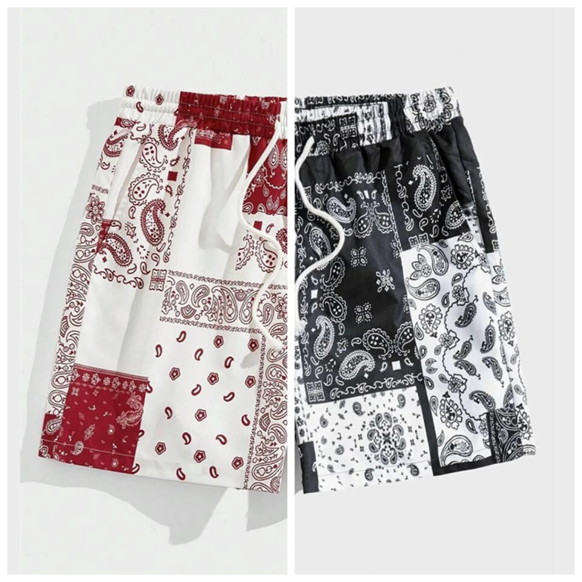 Summer Fashion Paisley Graphic Board Shorts Daily Casual Breathable Drawstring Beach Short Classic Art Pattern Short Pant Moto
