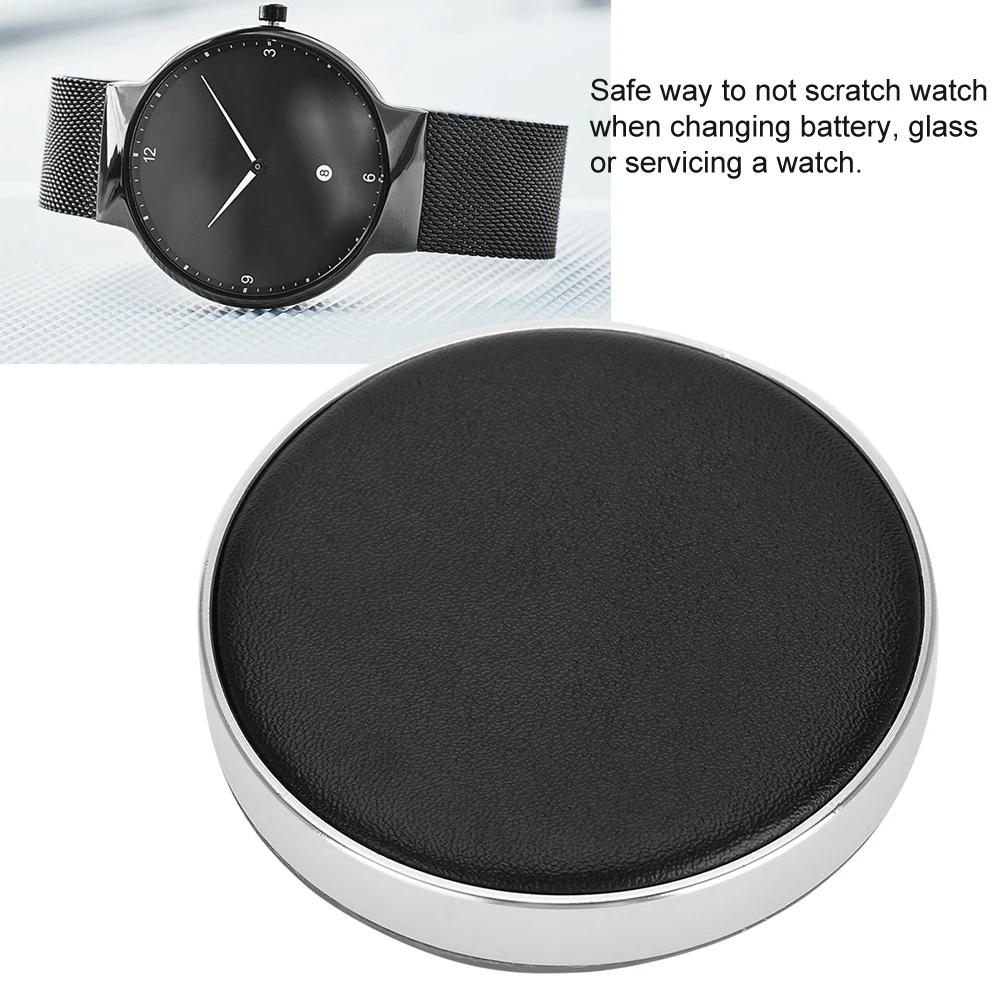 Professional Watch Jewelry Movement Cushion Leather Protective Pad Holder for Watchmaker Watch Part Repair Battery Change Tools