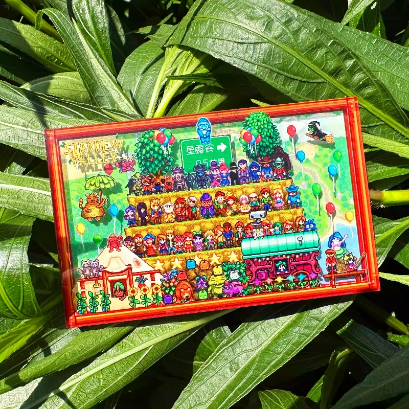 

Stardew Valley Family Portrait Acrylic Engraved Refrigerator Magnet - Birthday Gift For Friends And Lovers presents