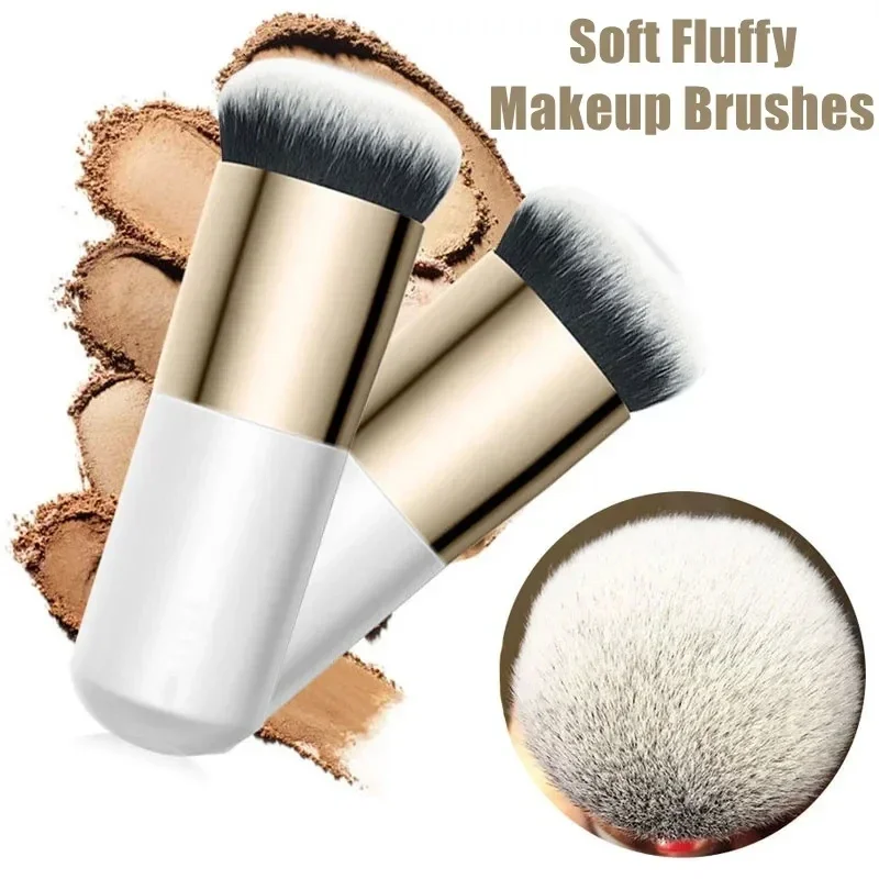 

Chubby Pier Foundation Brush Flat BB Cream Makeup Brushes Blush Concealer Loose Powder Cosmetic Brush Women Make Up Tools Beauty