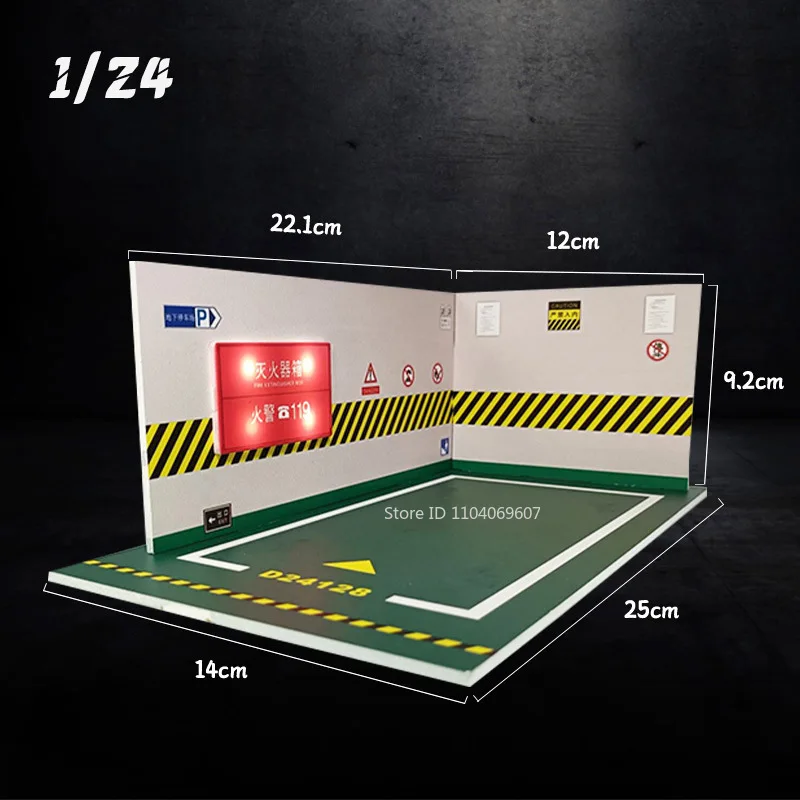 1:32 Maßstab 1:24, PVC-Material, leichte Legierung, Druckguss-Modell, Spielzeugauto, Parkplatz, Höhe, Simulation, unterirdisches Gebäude, Modelle, Geschenke – Detail 3