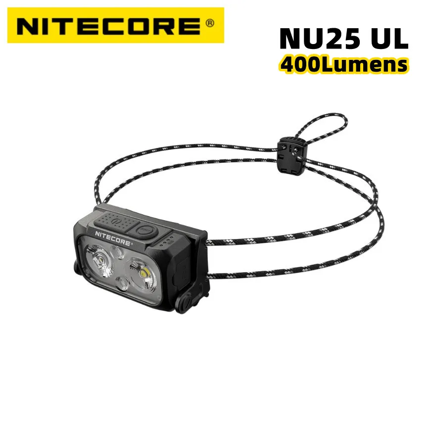 

NITECORE NU25 UL Headlamp Dual beam USB-C rechargeable 400Lumens Headlight Spotlight Floodlight Light Built-in 650mAh Battery