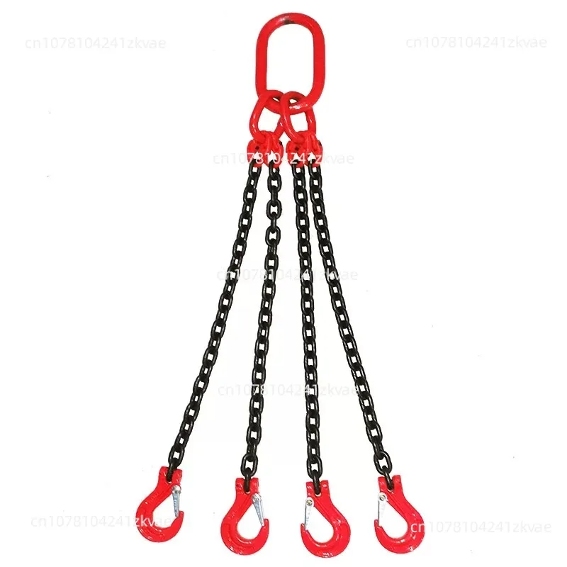 Industrial G80 Lifting Chain Sling 1-200 Ton With Crane Hook Complete Hoisting Rigging Set
