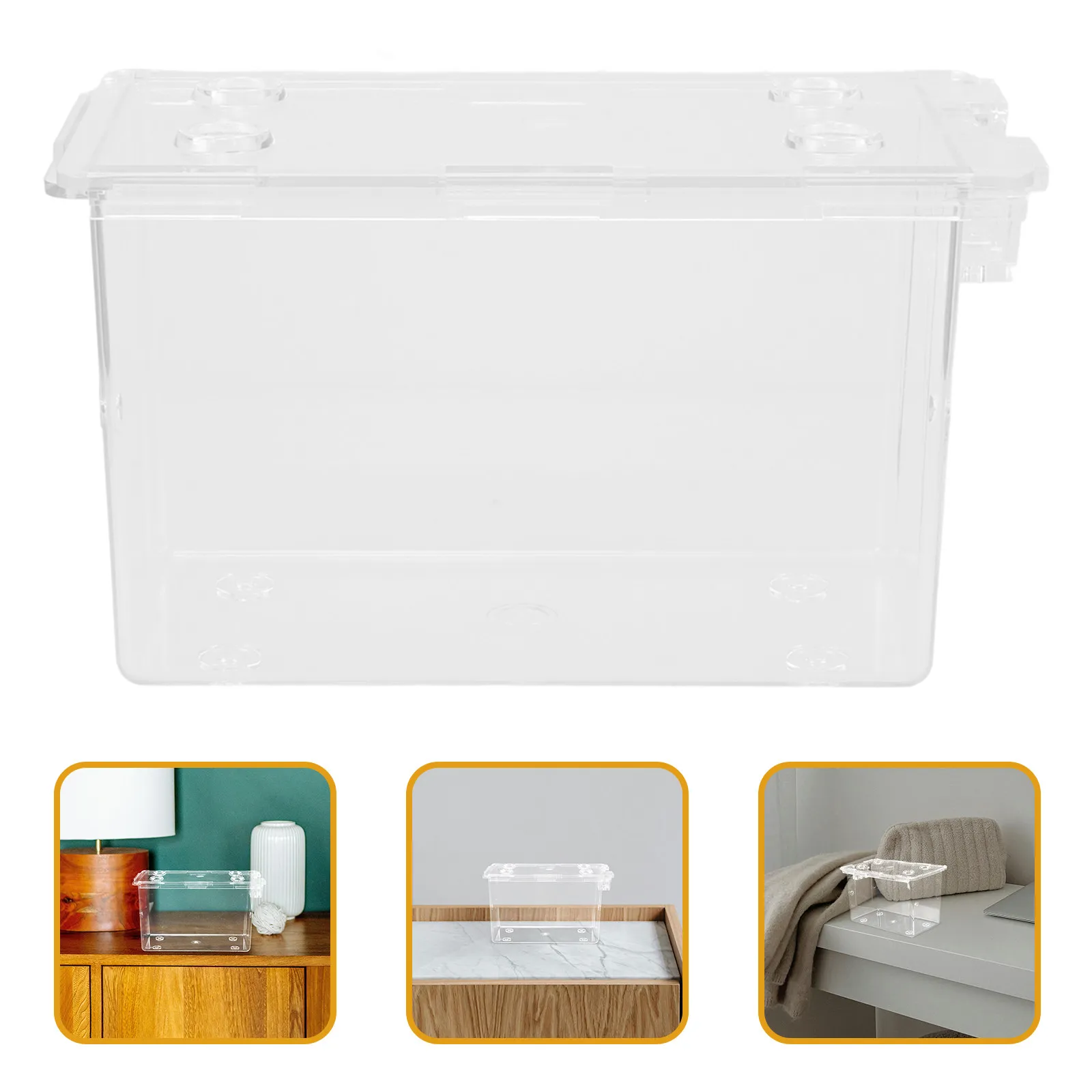 

Clear Card Storage Box Plastic Transparent Organizer for Playing Trading Baseball Business Cards Portable Compact Protection