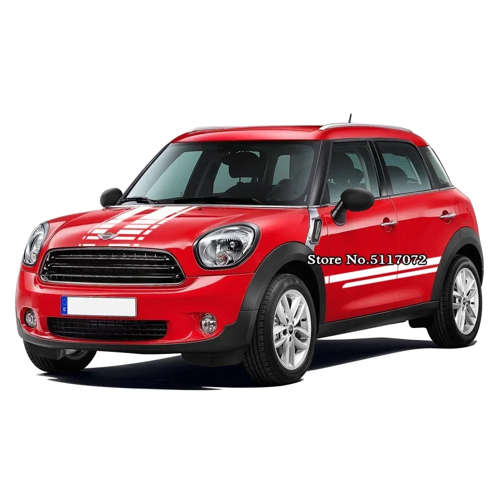 

Car Hood Trunk Rear Side Skirt For Mini Cooper Countryman R60 2013-2016 Racing Stripe Body Kit Decal Car Stickers Accessories
