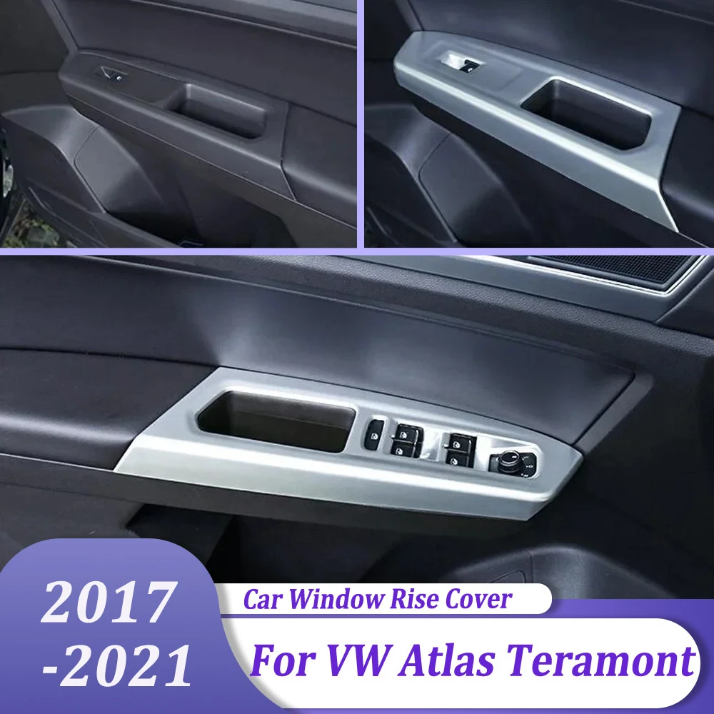

Interior Auto Styling Accessories Matte Window Lifter Switch Armrest Panel Trim For Volkswagen Atlas Teramont 2017-2021 (LHD)