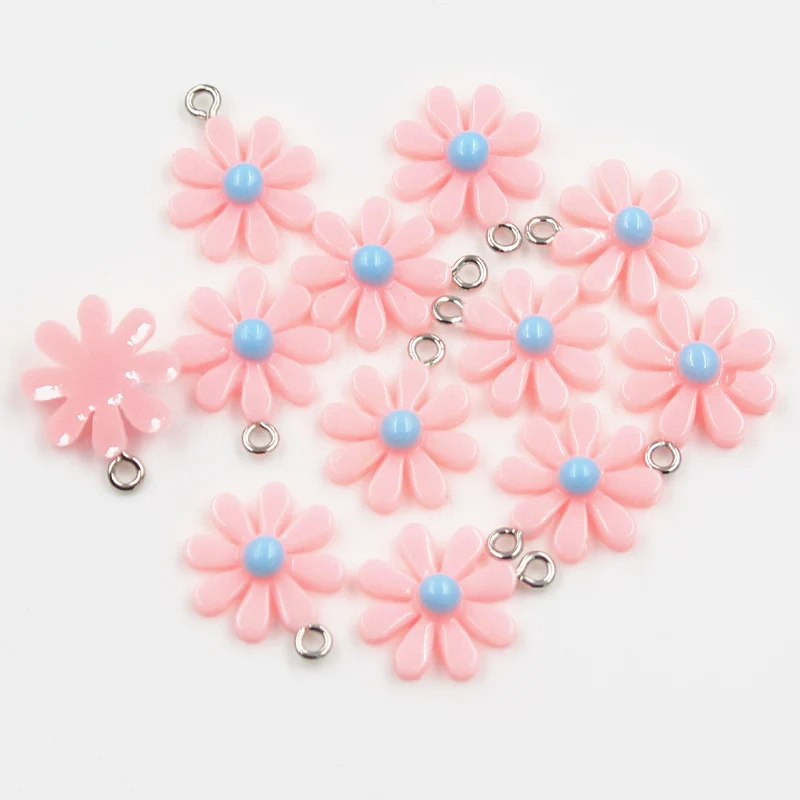30pcs Flower Sunflower Daisy Charms for DIY Jewellery