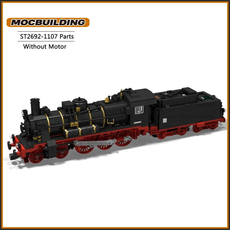 MOC Building Blocks Steam Model Locomotive Train DIY Assembly Technology Bricks Machine Collection Toys Xmas Gifts