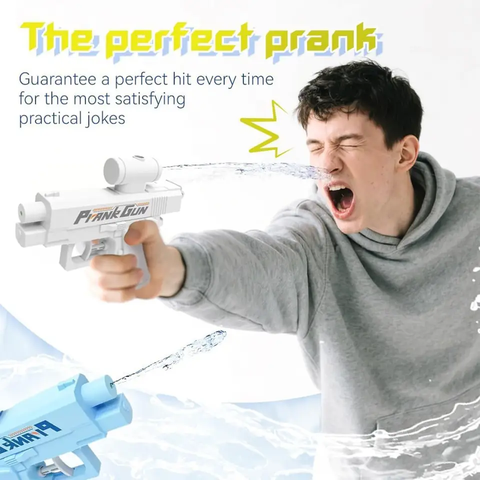 Pistola De Agua De Doble Chorro Reverso – Juguete Acuático Bidireccional, Compacta Y Ligera, Para Juegos De Verano En Piscina Y Jardín