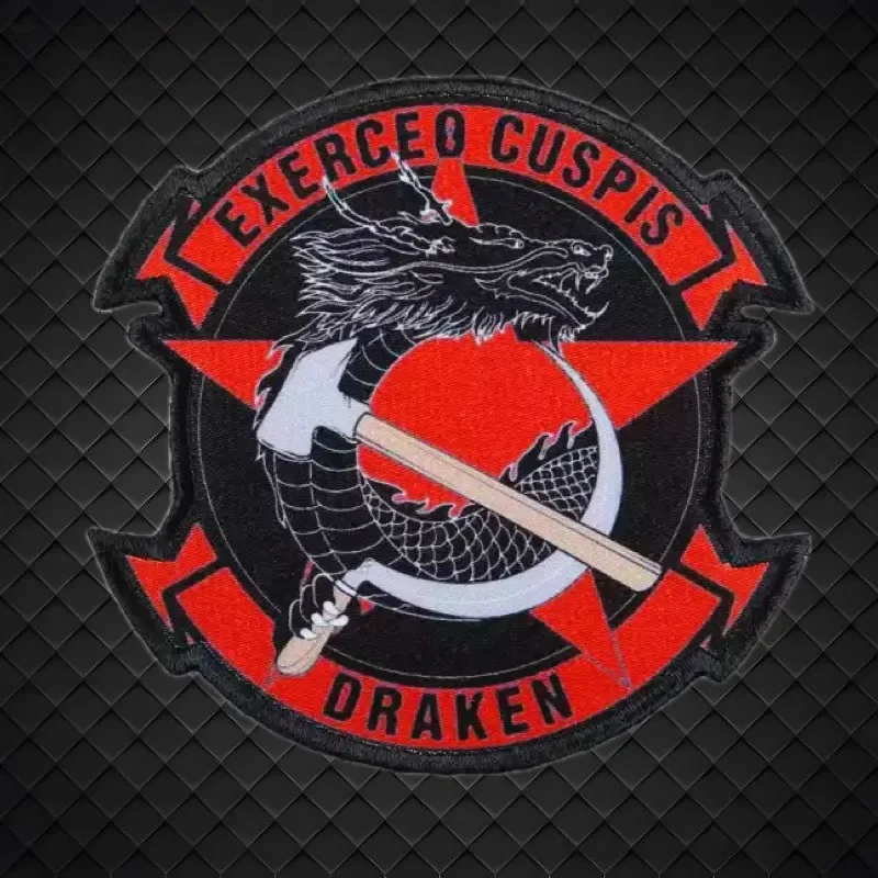 Imaginary Enemy DRAKEN Exquisite Embroidered Hook&Loop Patches For Clothing Outdoors Fashion Tactical Morale Badge Military