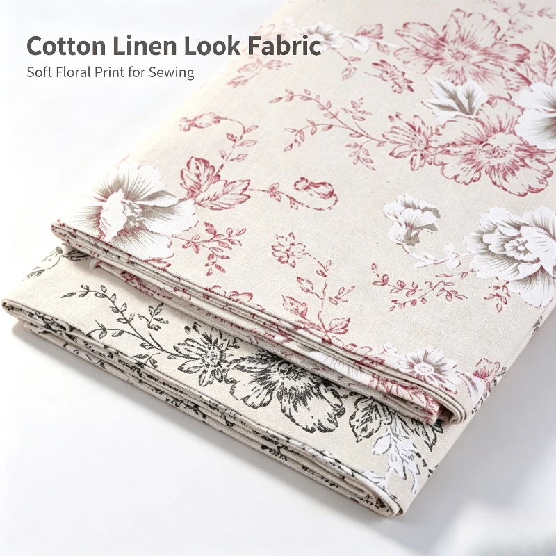 Decorative Throw Pillow - Tela con Estampado de Peonías, Aspecto