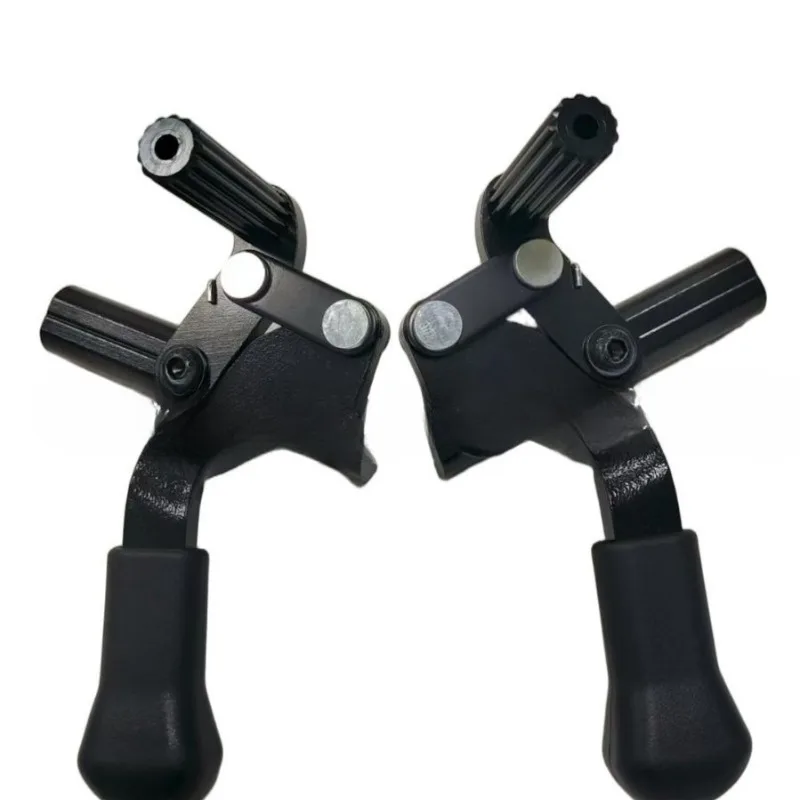 Wheelchair Brake Accessory Upper Lower Hole Screw Mount Rear Wheel Hand Lever Dual Parking Brake For Manual