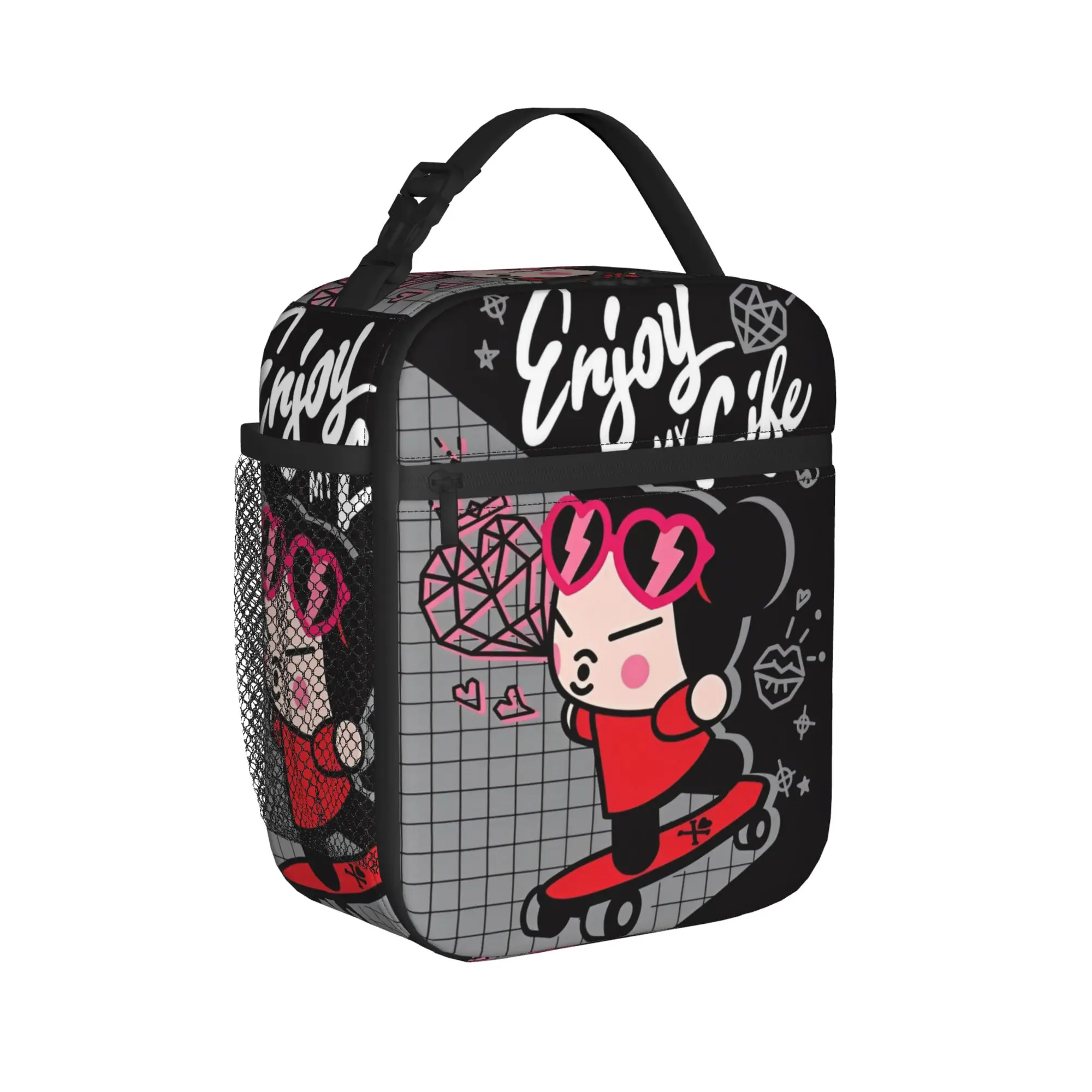 Pucca Garu Cute Insulated Lunch Bags Leakproof  Meal Container Thermal Bag Tote Lunch Box College  Travel Food Bag