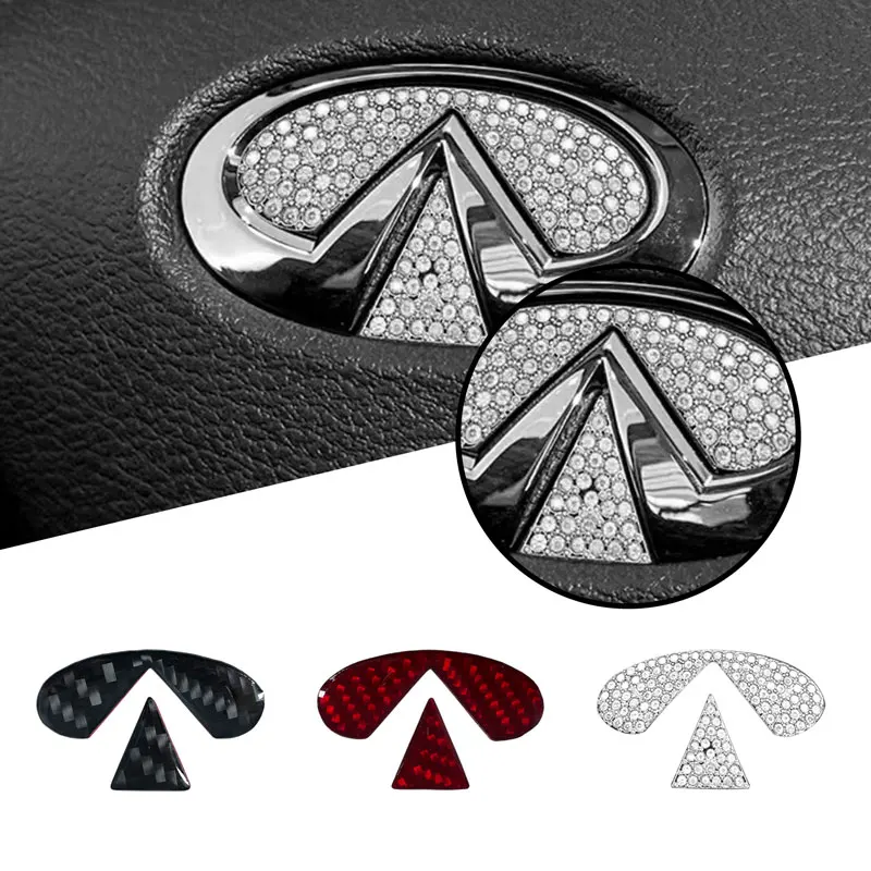 Auto Accessories Carbon Fiber/Crystal Diamond Decoration Sticker For  Infiniti Q30 Q50 Q60 QX60 QX50 QX70 QX80 G35 G37 Interior