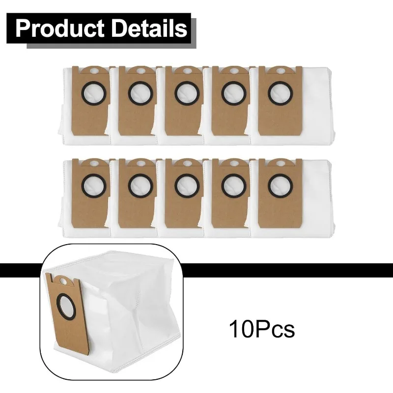 10PCS Non-Woven Dust Bags for SwitchBot K10+ Pro Robot Vacuum Cleaner Dust Bag High Efficiency Replacement Parts