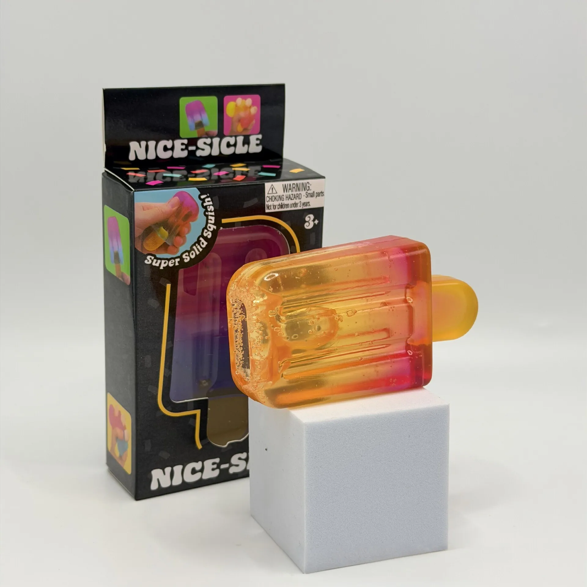 Gradient Liquid Filled Popsicle Squishy Toy Stress Relief Hand Squeeze Gadget Desktop Ornament für Geburtstags- und Feiertagsgeschenke