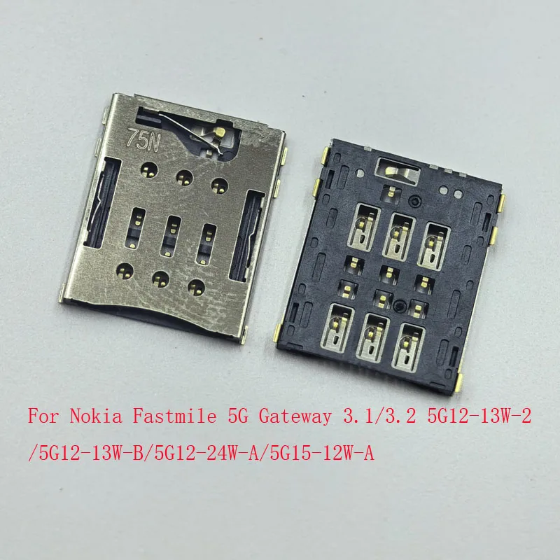 2-100Pcs Sim Card Reader Tray Slot Connector Plug Router Wifi For Nokia Fastmile 5G Gateway 3.1/3.2 5G12-24W-A 13W-2 5G15-12W-A
