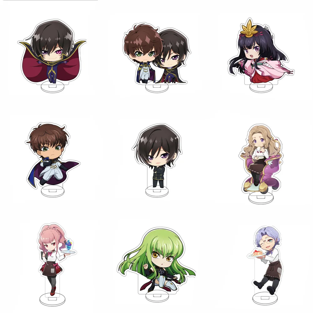 10CM Anime CODE GEASS Lelouch of the Rebellion Figure Stand Model Lelouch Lamperouge Cute Desk Decor Standing Sign Gifts