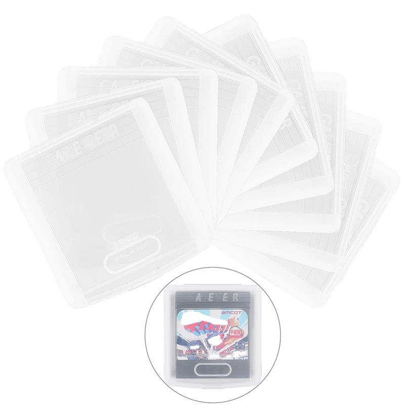 

10pcs Game card storage box For SEGA Game Gear For GG cartridge protection card case clear