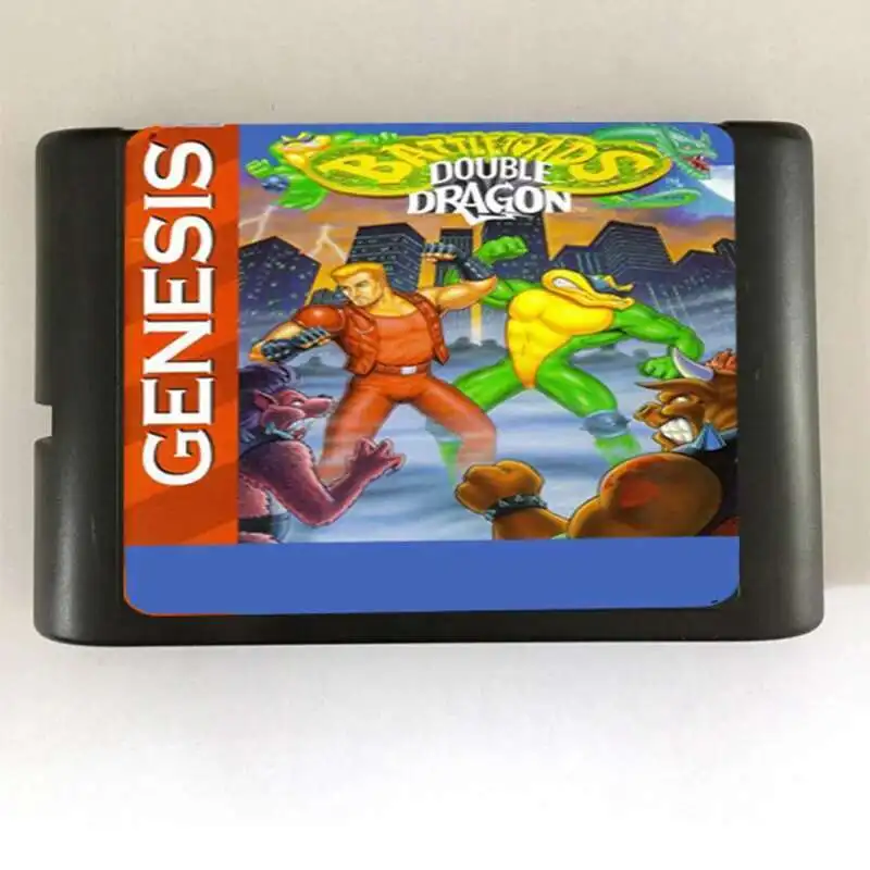 Battletoads y tarjeta de videojuego Double Dragon, carrito MD de 16 bits para Sega Mega Drive Genesis