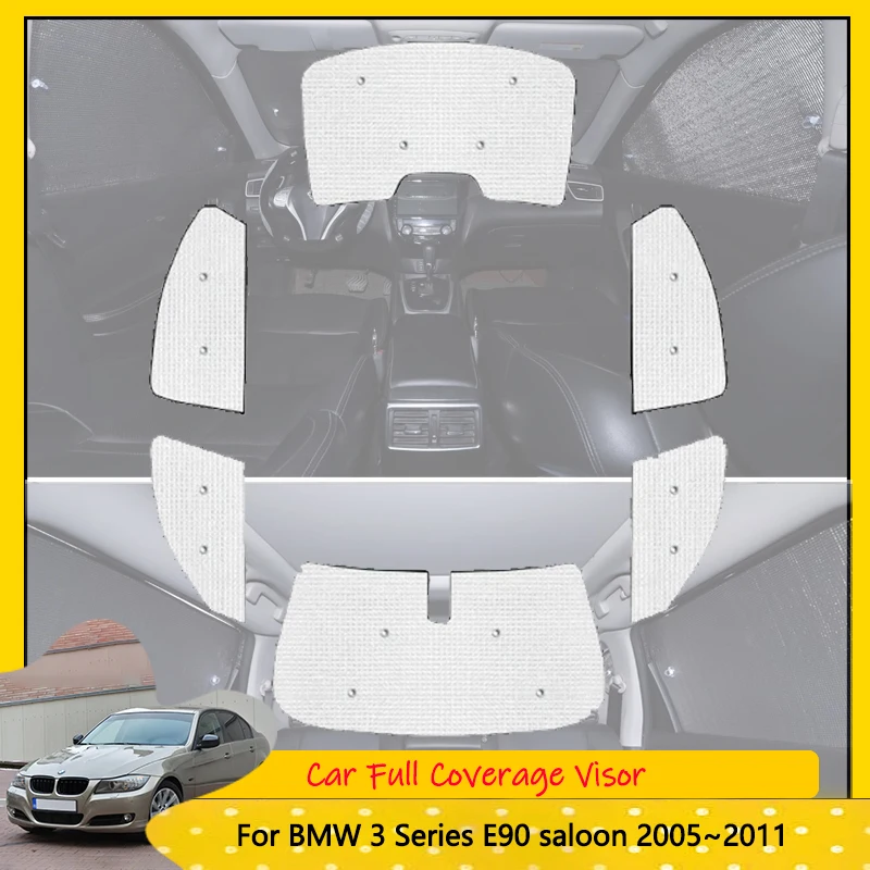 

For BMW 3 Series E90 4-door saloon MK5 5th 5Gen 2005~2011 Car Anti-UV Windshield Cover Reflective Visors Full Coverage Sunshades